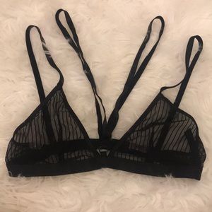 Nasty Gal Black strappy bra size small